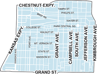 map of west central neighborhood