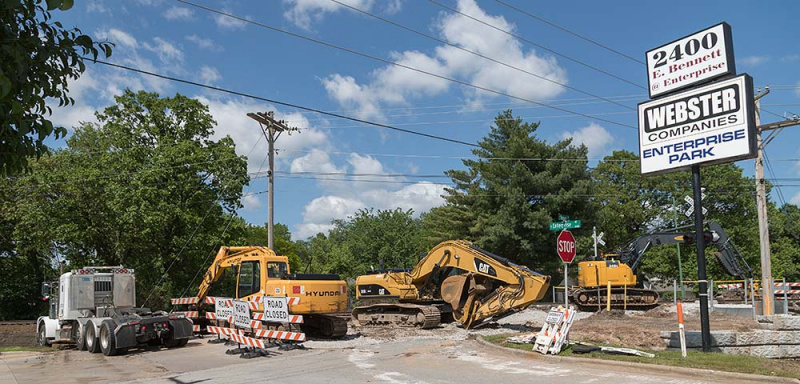 railroad crossing under construction